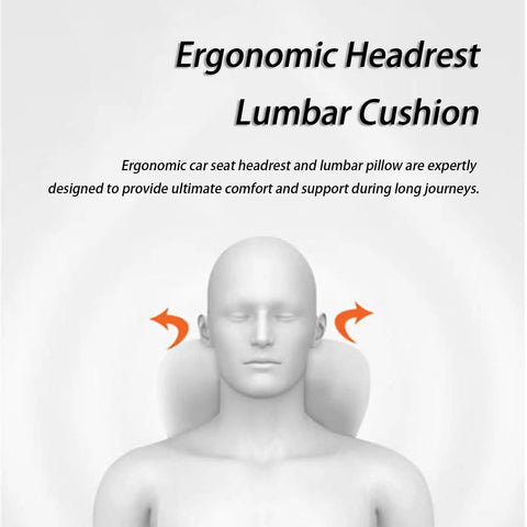 Upgrade Your Mini John Cooper Works Electric For 2025 And 2026 With This Super Comfy Headrest And Lumbar Support Cushion Set featuring ergonomic design for comfort.