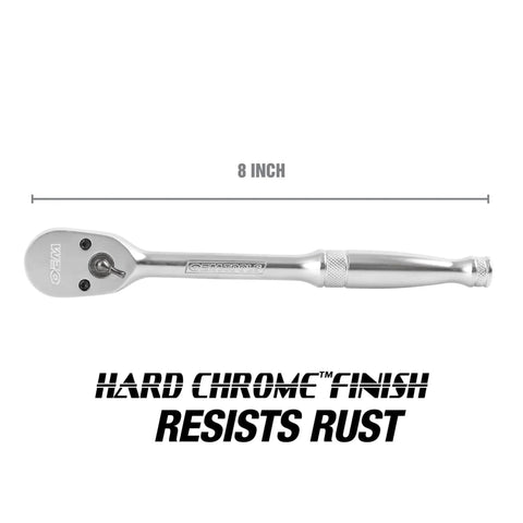 8 Inch 3/8 Inch Drive Ratchet With Standard Handle, Reversible One Hand Operation, Sealed Head Keeps Dirt Out, product image