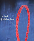 Three Eighths Inch By 4 Foot Z Type Adjustable Link V Belt 3L Drive Belt Replacement for woodworking machinery in red color