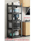 Heavy Duty Metal Storage Shelf Rack Built Tough For Seamless Home Organization Featuring An Adjustable Three To Five Tier Design, 160cm tall.
