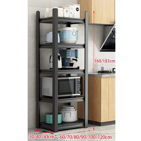 Heavy Duty Metal Storage Shelf Rack Built Tough For Seamless Home Organization Featuring An Adjustable Three To Five Tier Design, 160cm tall.