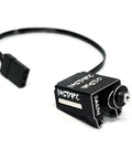 Top Shelf High Torque Nano Servo Designed For The Axial Scx30 Rc Crawler featuring a black CNC aluminum casing with wire connector.