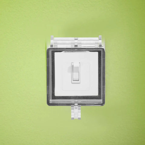 Transparent 2 Inch Button Switch Cover Lock Guard Safety Button Protector for Elevator Power Switches Kid Safe Cover, front view