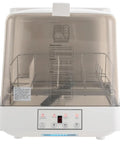 Portable Countertop Dishwasher With Four Wash Cycles And A Slick Bottom Spray Arm, front view showing interior for four to five place settings.