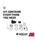 Upper Water Pump Repair Kit For Mercury And Mariner Outboard Engines 4 Cylinder Through V6 65HP components displayed