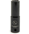 Beefy Half Inch Drive Deep Impact Socket 9/16 Inch, 6 Point, Off Corner Loading Design, Black Oxide Finish For Corrosion Resistance