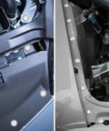 Flare Hardware Kit For M6 Mounting With 20 Silver Flat Aluminum Washers 18mm installed on truck body panel