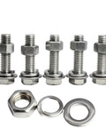 176 Piece Stainless Steel Heavy Duty Hex Bolt And Nut Kit With Fully Threaded M6 M8 M10 Bolts For Home DIY And Machinery Projects, Versatile Automotive And Tool Room Set, bolts with nuts and washers
