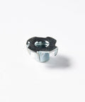 1000 Pack Zinc Plated 3/8-16 T-Nuts With 7/16 Inch Hole Four Prong Screw Inserts close-up view on white background.