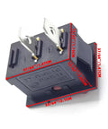 2 Pin 2 Position ON/OFF Switch For Marine Auto Panels, 10A At 125V And 6A At 250V, size shown with terminals