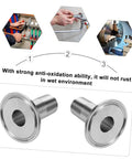 Premium Stainless Steel Tri Clamp Ferrule Adapter Kit With Hose Barb And Silicone Seals For Home Brew Pro Setup Perfect Beer Making Gear, 1.97-inch 304 SS