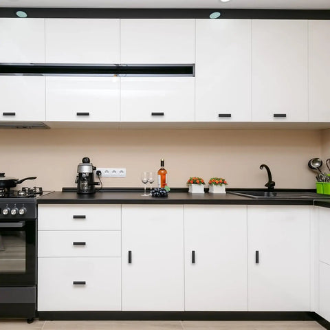 50 Pack Black Cabinet Knobs For Drawers And Doors 2 Inch Stainless Steel Handles And Pulls Durable Hardware Kit For Kitchen Dresser Bedroom Cabinets Includes Variety Screws For Easy Install. black cabinet knobs on white kitchen cabinets