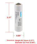 High Capacity Ni-Mh Battery That Hits Different For Kohinoor And Magnum Force Electric Erasers, 2.4V 3000mAh, cylindrical design.