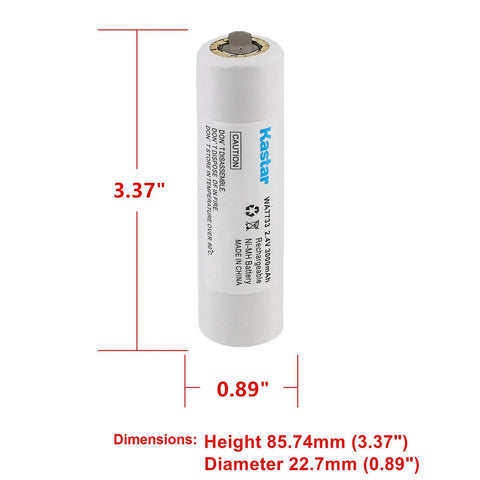 High Capacity Ni-Mh Battery That Hits Different For Kohinoor And Magnum Force Electric Erasers, 2.4V 3000mAh, cylindrical design.