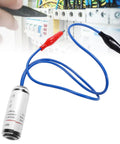 24 VAC Circuit Short Finder Tester With Bright LED Indicator For Real Time Status, Fast Fault Locating, Automatic Reset, Compact Pro Tool For Electrical Troubleshooting In 24 Volt Systems; blue lead clips on terminal block