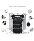 Back view of Women Running Vest With Hydration Bladder Pack For Hiking Cycling And Climbing Trail Ready Ultralight Water Backpack Gear