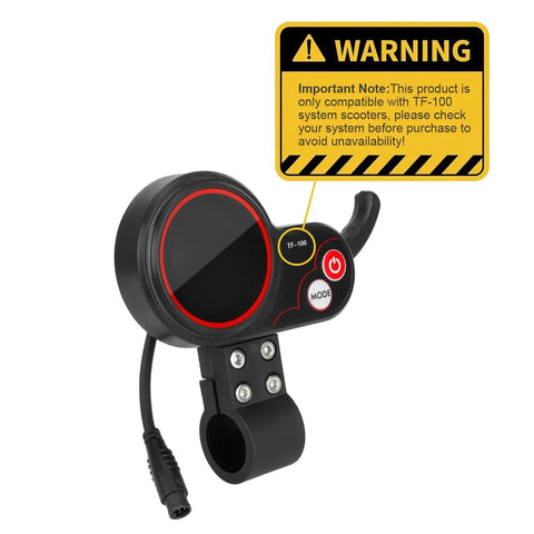 TF100 LCD Ebike Thumb Throttle Controller 6 Pin 5 Pin 2 In 1 With Waterproof Display And Speedometer For 36 48V Electric Scooters