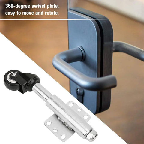 Heavy Duty PU Gate Wheels Featuring Spring Loaded Swivel Casters That Deliver Rock Solid 110 Lb Capacity And Roll Like A Dream While Keeping Heavy Doors Gliding Smooth As Silk with 360-degree swivel plate for easy movement.