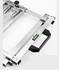 Premium Stainless Steel Cutting Machine Edge Guide Positioner For Trimmer Router shows adjustable stainless steel design with a level.