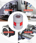 Beefy Aluminum Plum Flexible Shaft Coupling D25 L35 Bore 7 To 8 mm for CNC Machines and 3D Printers with motor applications