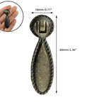 Two Pack Antique Bronze Single Hole Handle Pulls For Wooden Furniture Cabinets Cupboards Drawers Wardrobes And Doors 60x18mm close-up image