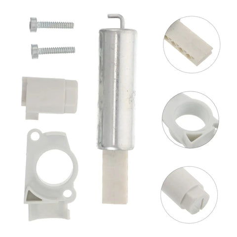 Must-Have Drive Belt Tensioner Assembly For Concrete Saw Replacement Part 4229 664 4200 Universal Hydraulic V Belt Kit Fits Ts400 Gas Cut-Off Saw Repair And Maintenance Gear Up Your Equipment Today. metal tensioner assembly with screws and white mounting blocks