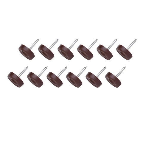 Durable Anti Slip Furniture Glides For Chairs And Tables 100 Pack Coffee Color Flat Surface 18mm Thick Nail Pad Cushioned Feet Protectors