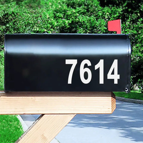 Reflective Vinyl Mailbox Number Decals Waterproof Self Adhesive Classic Style 3 And 4 Inch Sets Includes Fifty Numbers From 0 To 9