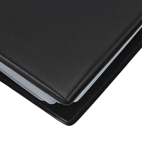 Capacitor Sample Kit For Engineers And Students, 84 Value Types With 50 Pieces Each, Total 4200 Capacitors, Ceramic Caps Book Featuring COG X7R X5R Dielectrics, Clear ID Labels, Perfect For Projects, Labs, And Classrooms. black leather sample book cover