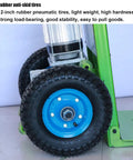 Heavy Duty Electric Stair Climbing Hand Truck With 850W Brushless Motor And 200Kg Load Capacity showcasing 12-inch rubber anti-skid tires.