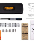 Digital Torque Wrench Three Eighths Inch Drive Measures Peak Torque With LCD Display Pro Grade Calibrated Compact Tool Kit
