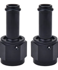 6AN Female To Three-Eighths Inch Barb Fitting Straight Swivel Aluminum 2-Pack Race-Ready High-Flow Hose Connector For Fuel Oil And Hydraulic Lines Durable 6061-T6 Aluminum Easy Push-In Install, black aluminum fittings