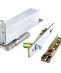 Heavy Duty Pivot Floor Spring Hinge With Hydraulic Door Closer For Zero Drama Install, metallic components for smooth door operation.