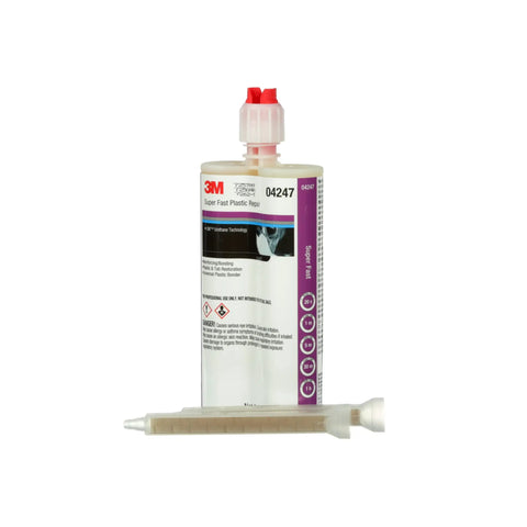 Fast Acting Plastic Repair Epoxy Adhesive That Sets In Seconds Two Part Glue For Any Surface Translucent Finish Gap Filling Power DIY Friendly Heavy Duty Bond 200 ML Cartridge Standard front view with nozzle