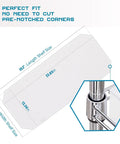 Pro Grade Wire Shelf Liner Mats 13.4 X 23.2 Inches showing pre-notched corners, clear protector sheets ideal for storage.