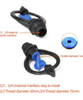 360 Degree Garden Sprinkler Nozzle For Lawn And Garden 1/2 Inch To 3/4 Inch Rotary Irrigation Sprayer with three nozzle tubes