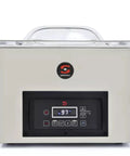 Top Shelf Countertop Vacuum Chamber Sealer With 17 Inch Removable Double Seal Bar, Sensor Controlled Busch Pump, And Real Deal Stainless Steel Build For Knockout Food Preservation, showcasing front digital control panel.