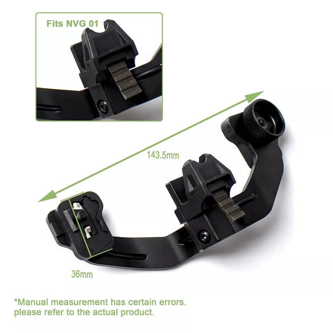 Dual Bridge Mount For Night Vision Monoculars Turns Two Monoculars Into Stereo Vision Goggles With Lightweight CNC aluminum.