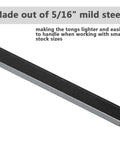 Five Types Blacksmith Tongs Bundle with Rivets 5/16 inch mild steel detail metalworking welding projects