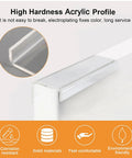 Close-up of Slick Finger Edge Pulls 8 Pack Modern Drawer Handles With Screws Curved Acrylic Self Adhesive Invisible Wardrobe