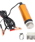 Beefy 12V Submersible Water Transfer Pump For Diesel Kerosene And Water with 51mm outlet, stainless steel shell, and cables