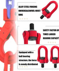 Universal Swivel Hoist Ring Lifting Point M8 To M42, G80 Alloy Steel, 360 Degree Rotation, U Shaped Lifting Lug on display