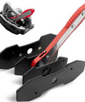 Brake Caliper Press Tool With 360 Degree Swing Ratchet Piston Compressor Pad Spreader DIY Ready Pro Grade And Two Extra Steel Plates, Adjustable From 1.57 To 2.76 Inches For Double And Four Piston Calipers Red, in use