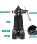 Heavy Duty One Ton Manual Arbor Press Built Tough And Straight Up Reliable Bench Punch Tool for metal work, showing adjustable lever and base.