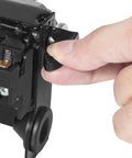 Close-up of hand adjusting Two Stage Pressure Switch 135 175 PSI For Three Phase Air Compressor With Unloader And On And Off Control