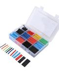 Cool Heat Shrink Tube Kit With 560 Durable Cross-Linked Polyolefin Sleeves For Flame Retardant Wire Insulation And Cable Protection Perfect For Diy Electrical Repairs And Home Upgrades, assorted sizes in storage box