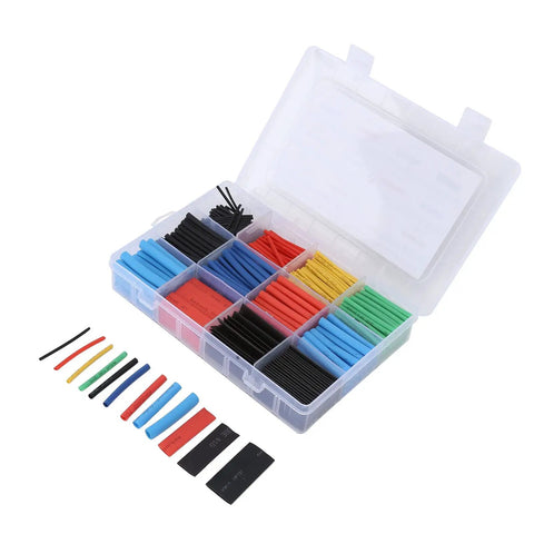 Cool Heat Shrink Tube Kit With 560 Durable Cross-Linked Polyolefin Sleeves For Flame Retardant Wire Insulation And Cable Protection Perfect For Diy Electrical Repairs And Home Upgrades, assorted sizes in storage box