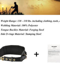 Tongue Buckle Body Belt With Hip Pad And Dual Side D Rings For Personal Fall Arrest, includes instruction manual
