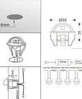 Diagram of Bluetooth And WiFi RGB Deck Step Lights Kit With 20 Recessed 1.38 Inch LED Low Voltage Landscape Lighting For Outdoor