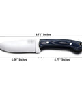 Blue And White Micarta Handle D2 Tool Steel Tactical Knife For Hunting And Camping EDC With Full Tang Blade And Leather Sheath